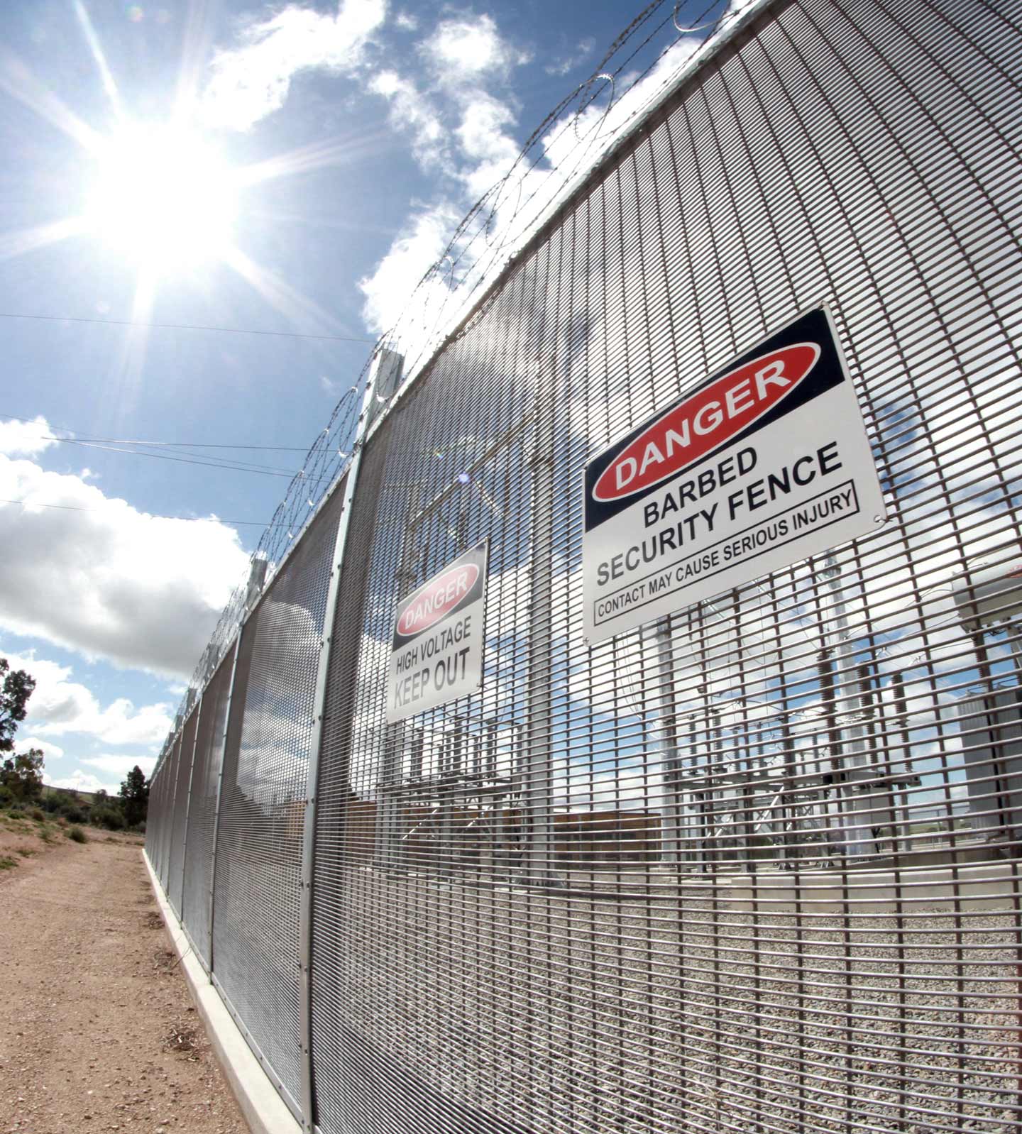 Substation fencing.