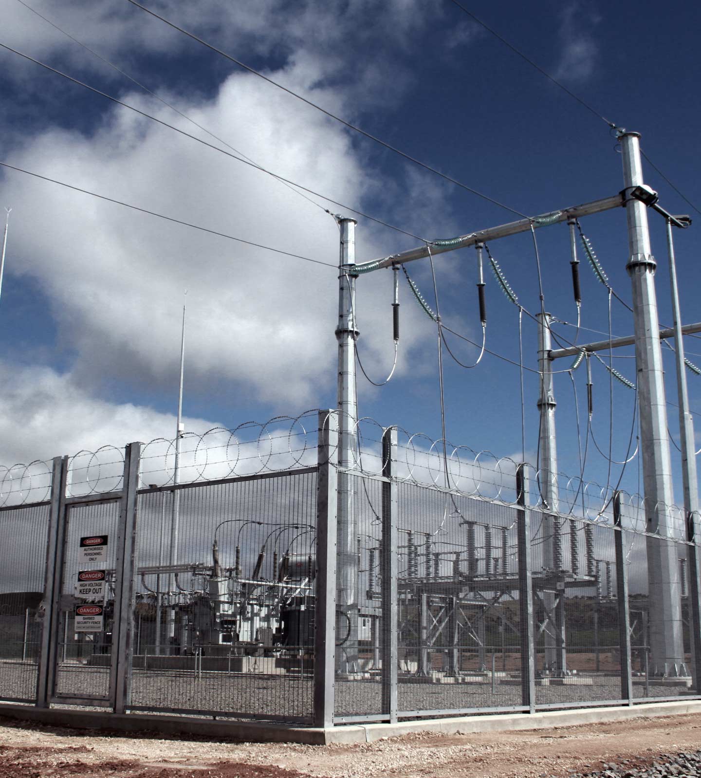 Substation fencing.